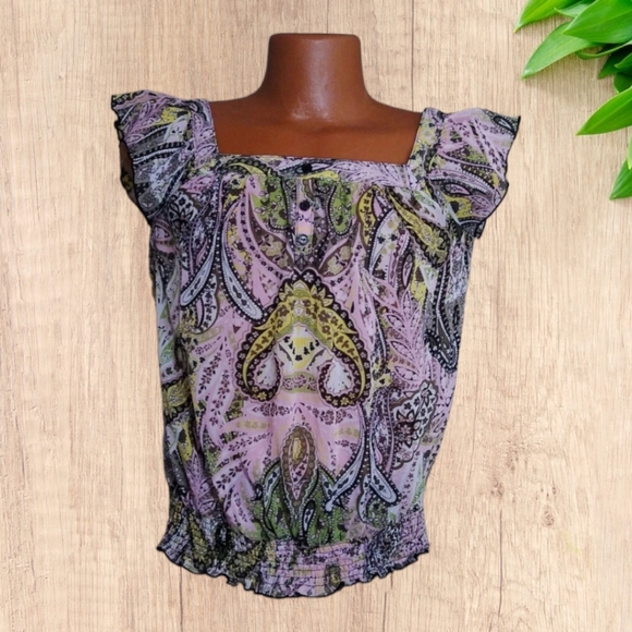 Bwear Tops - BWear Sheer Blouse Women's Size Medium